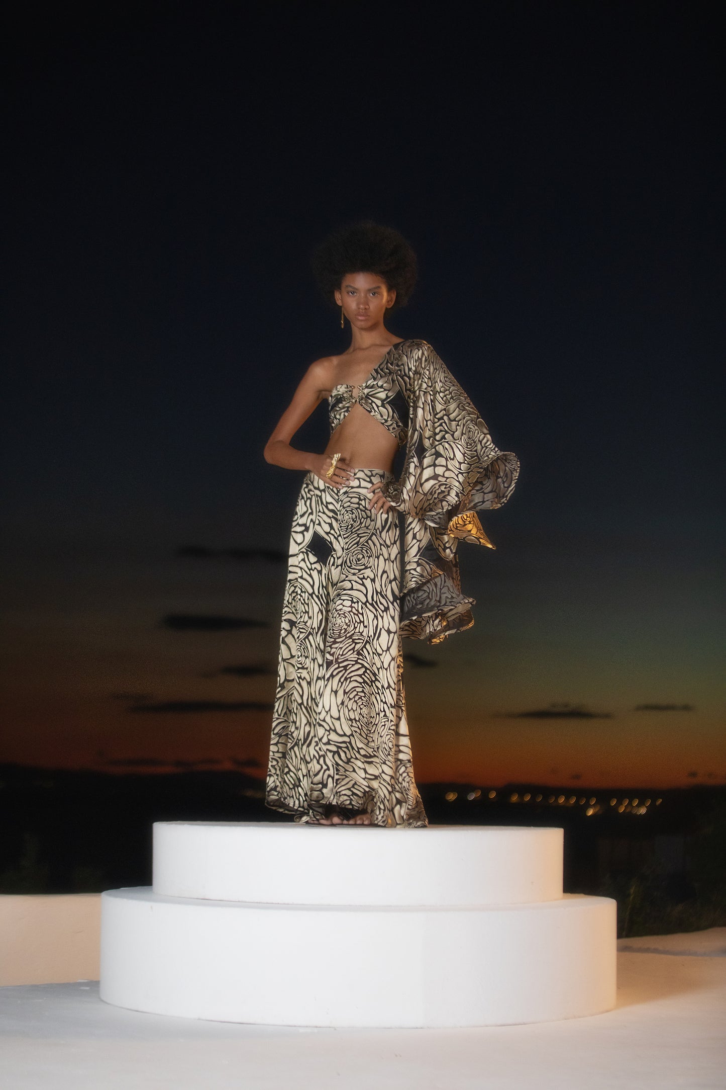 Theodora Palazzo Trousers in Silk
