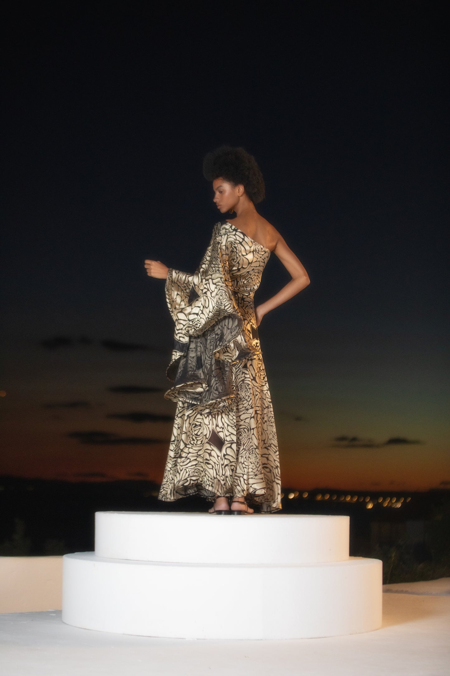 Theodora Palazzo Trousers in Silk