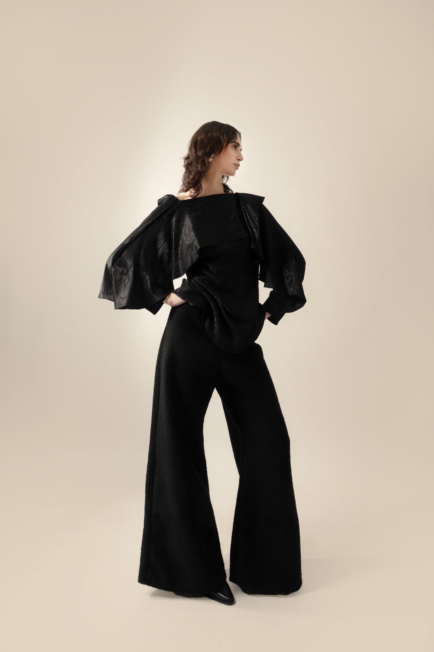 Elli trousers in brushed wool