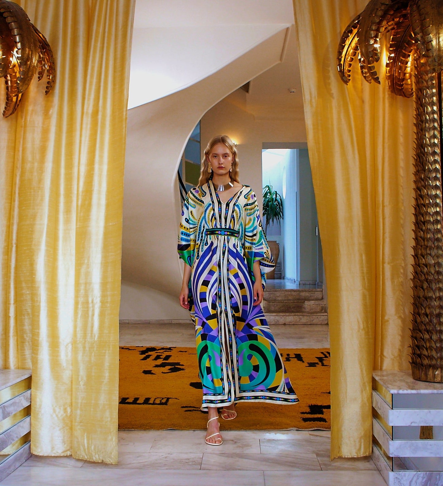 Amarilis Kaftan in Silk