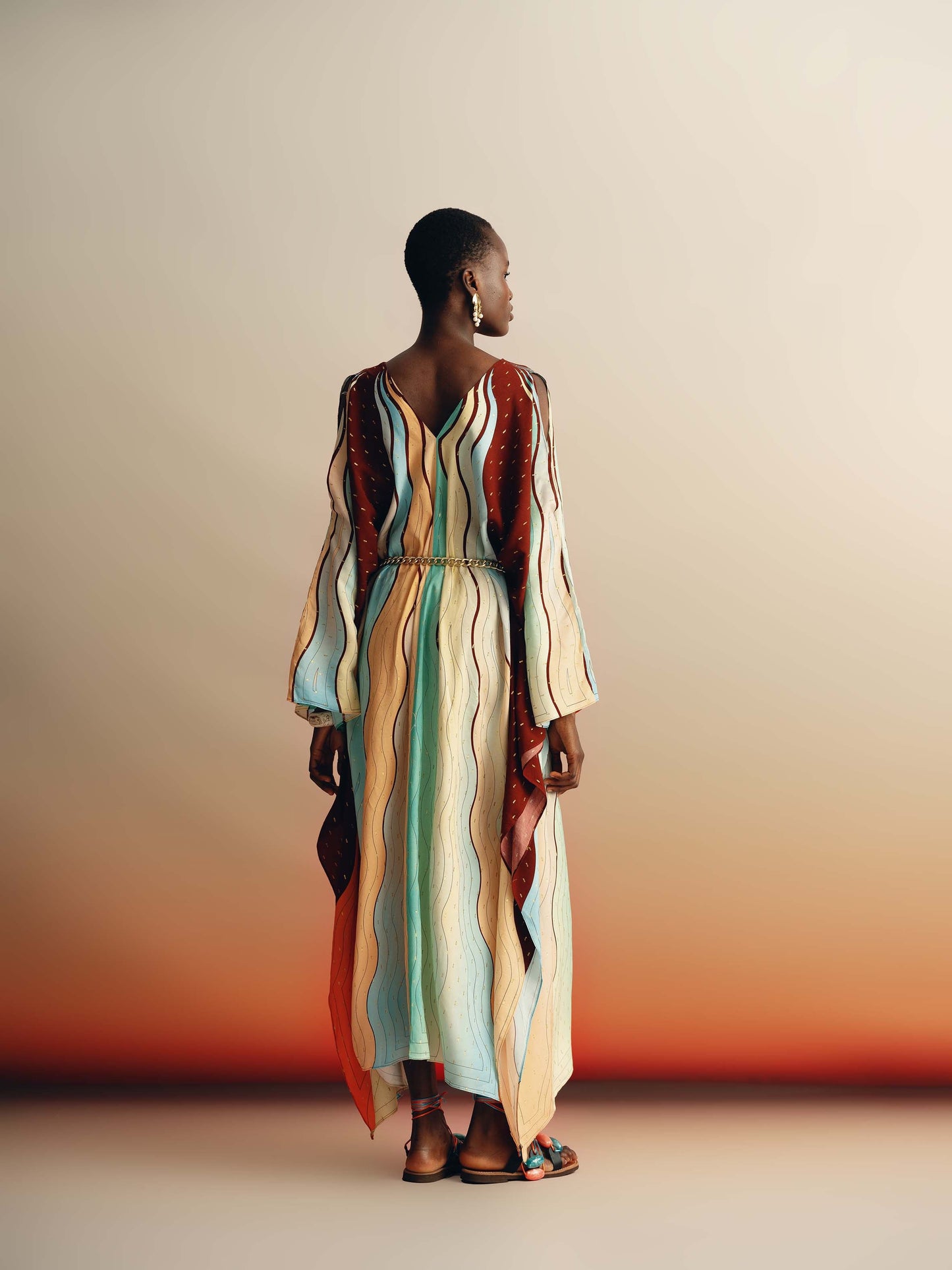 Ecuador kaftan in rayon/lurex