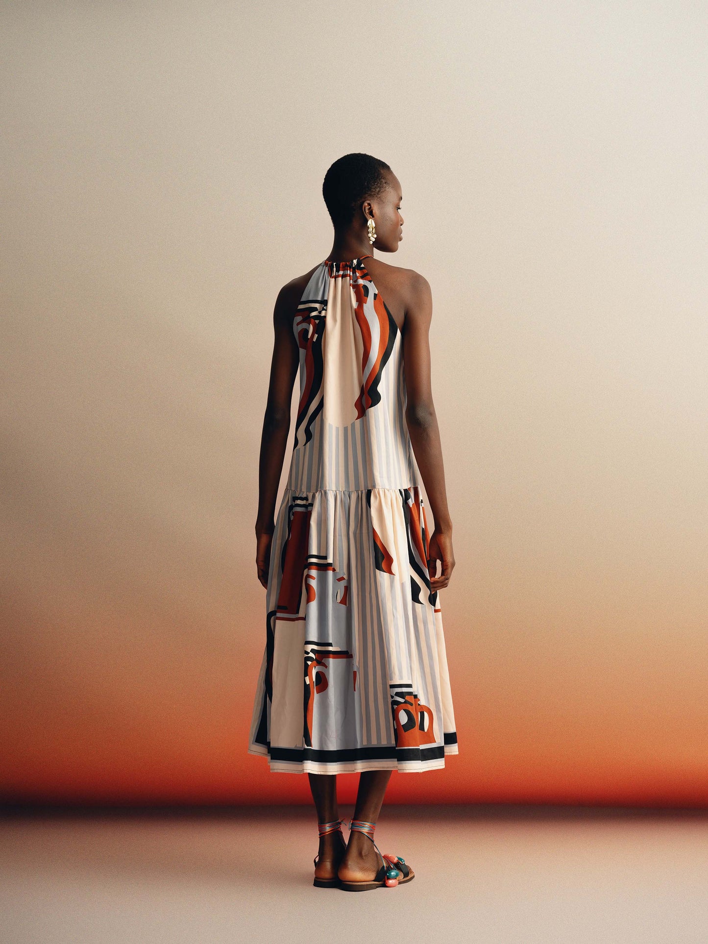 Julia tiered dress in cotton