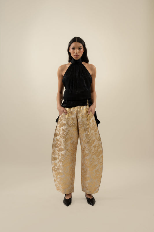 Moon Trousers in Brocade