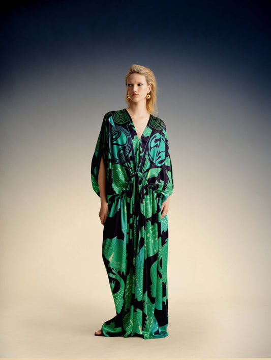 Patroness kaftan in silk