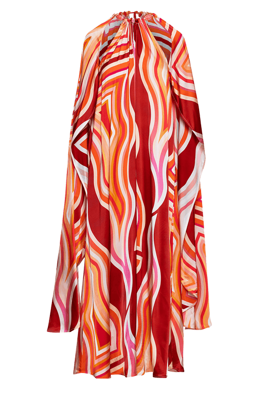 Uma cape dress in Viscose.