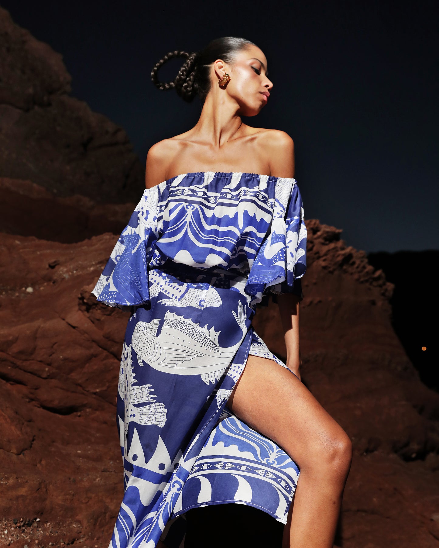 Gazelle top in silk/cotton