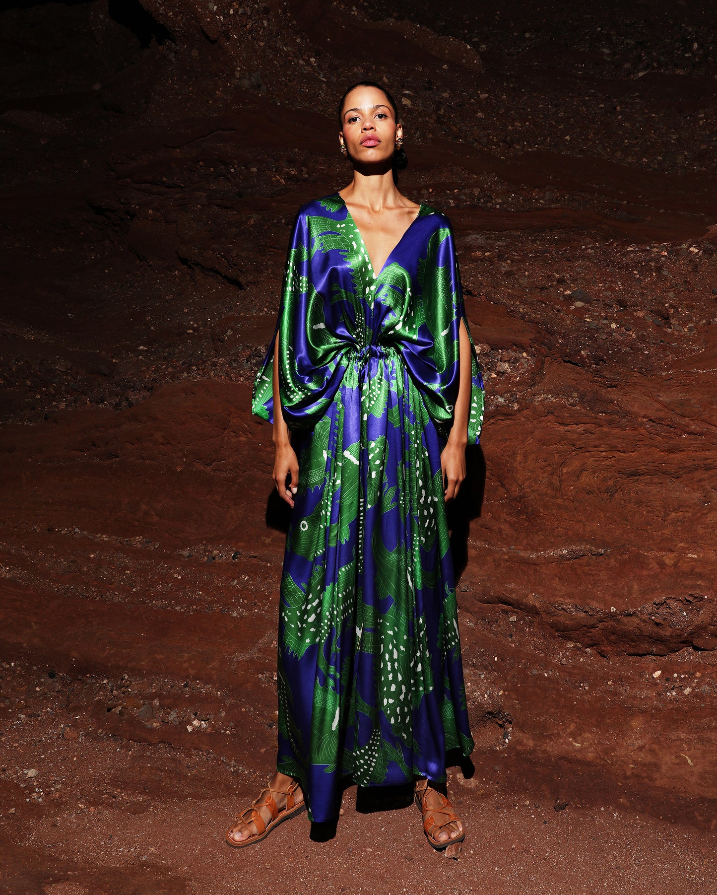 Patroness kaftan in silk