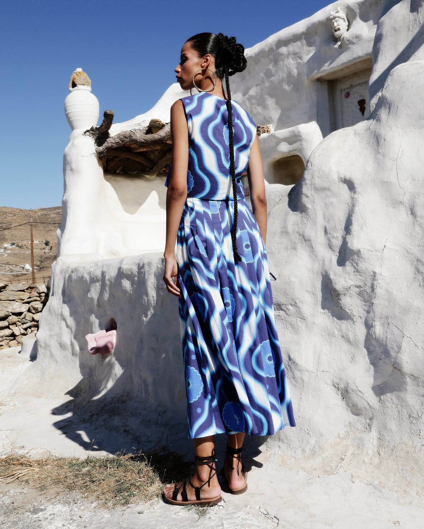 Albion pleated skirt in cotton