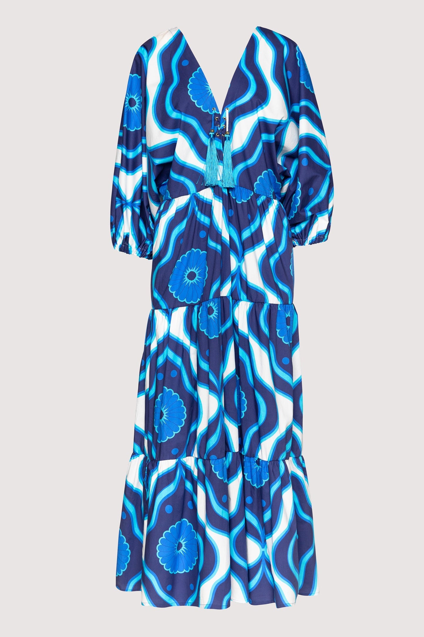 Irene tiered dress in cotton