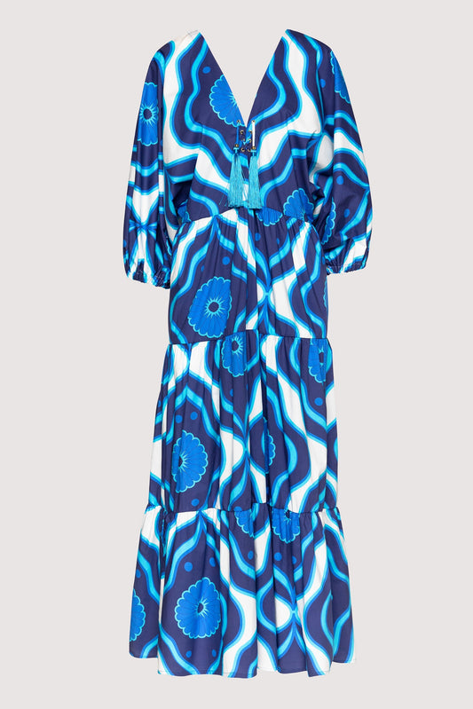 Irene tiered dress in cotton