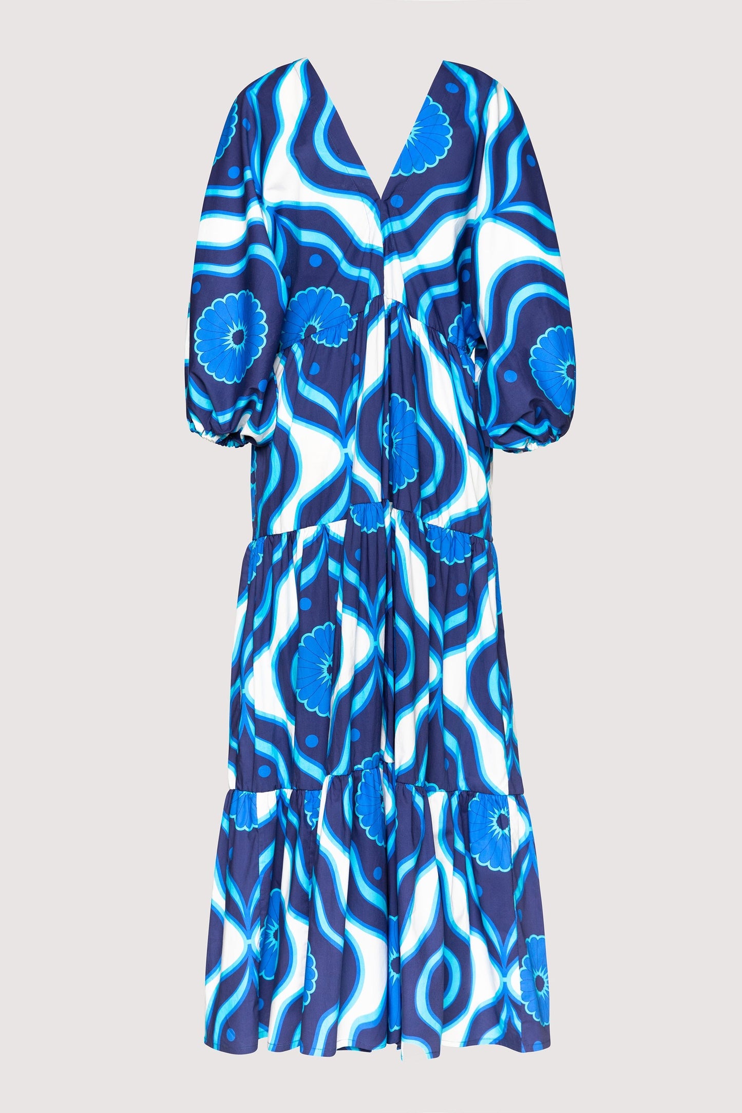 Irene tiered dress in cotton