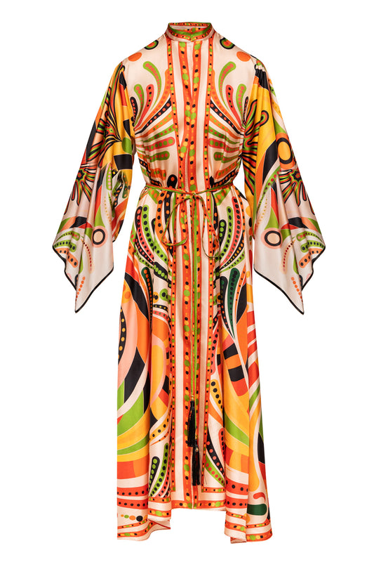 Sophia Kaftan dress in Silk