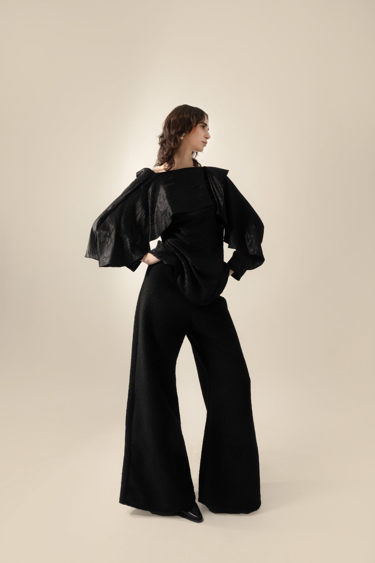 Elli trousers in brushed wool