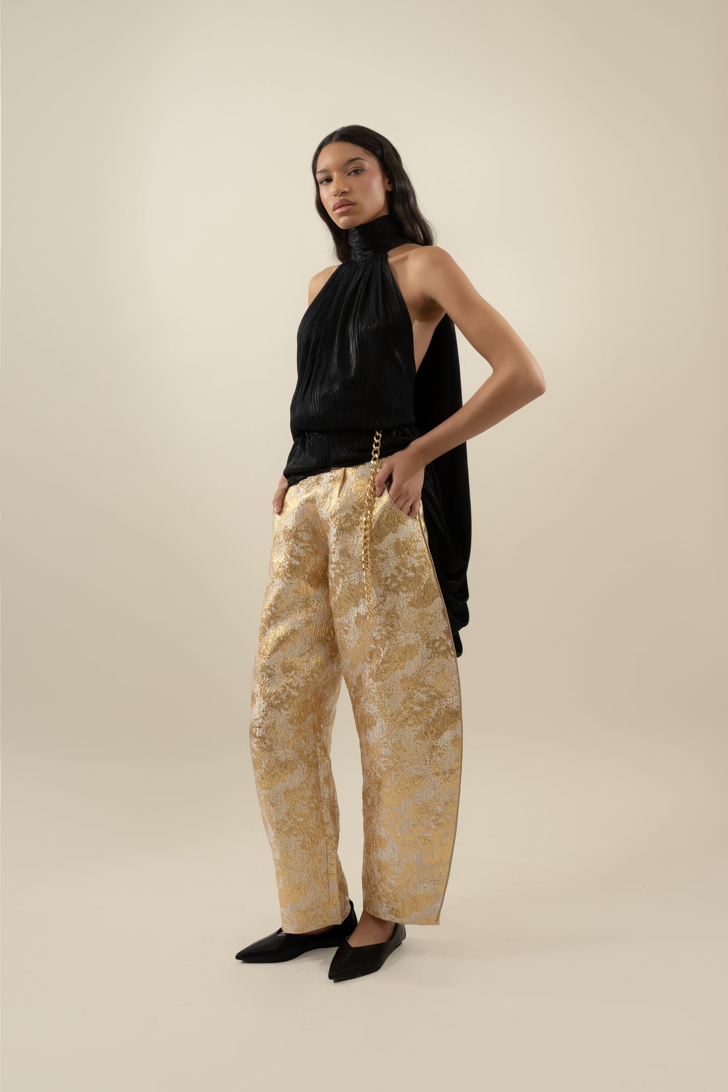 Moon Trousers in Brocade