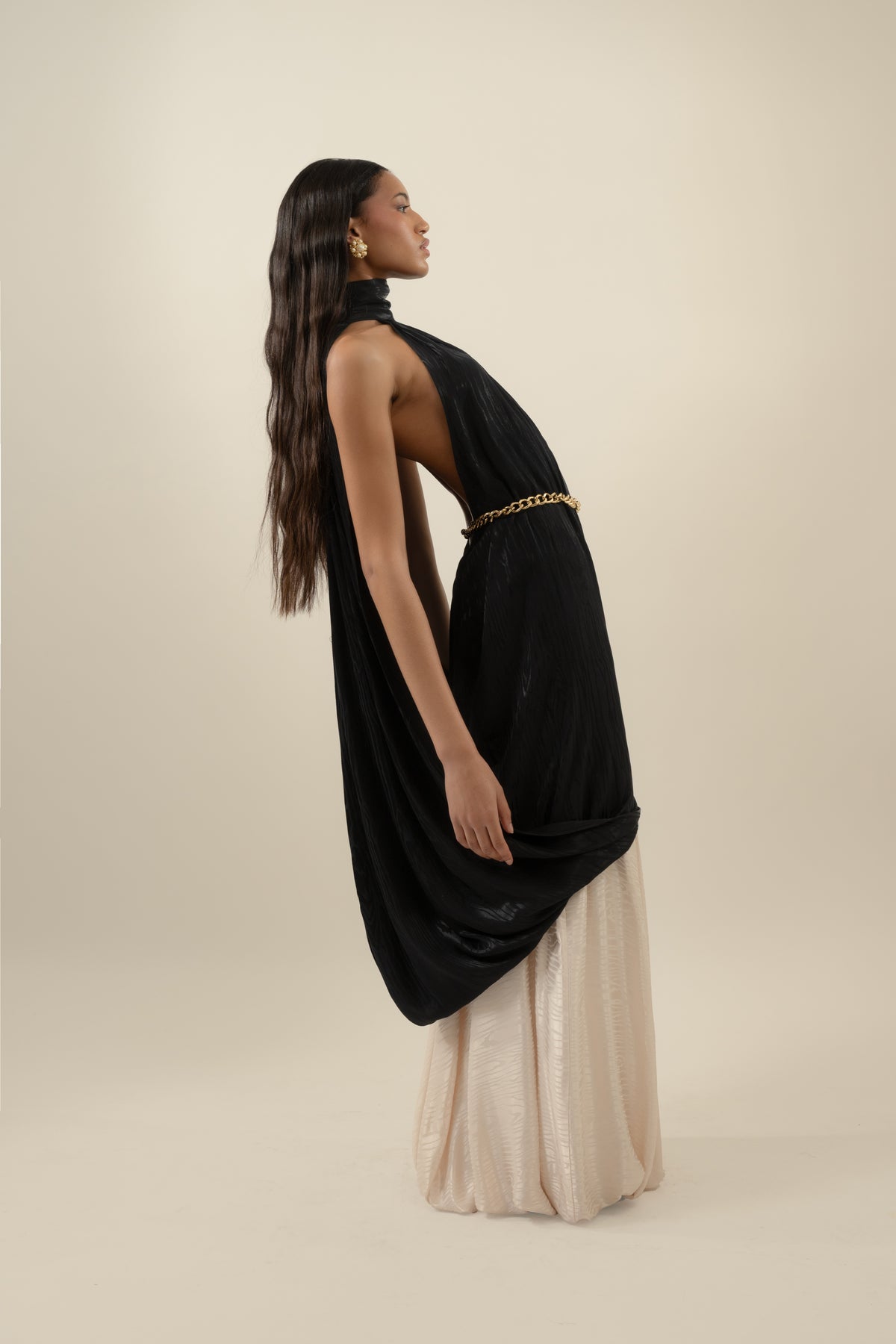 Jeniffer Caped Dress in  Viscose
