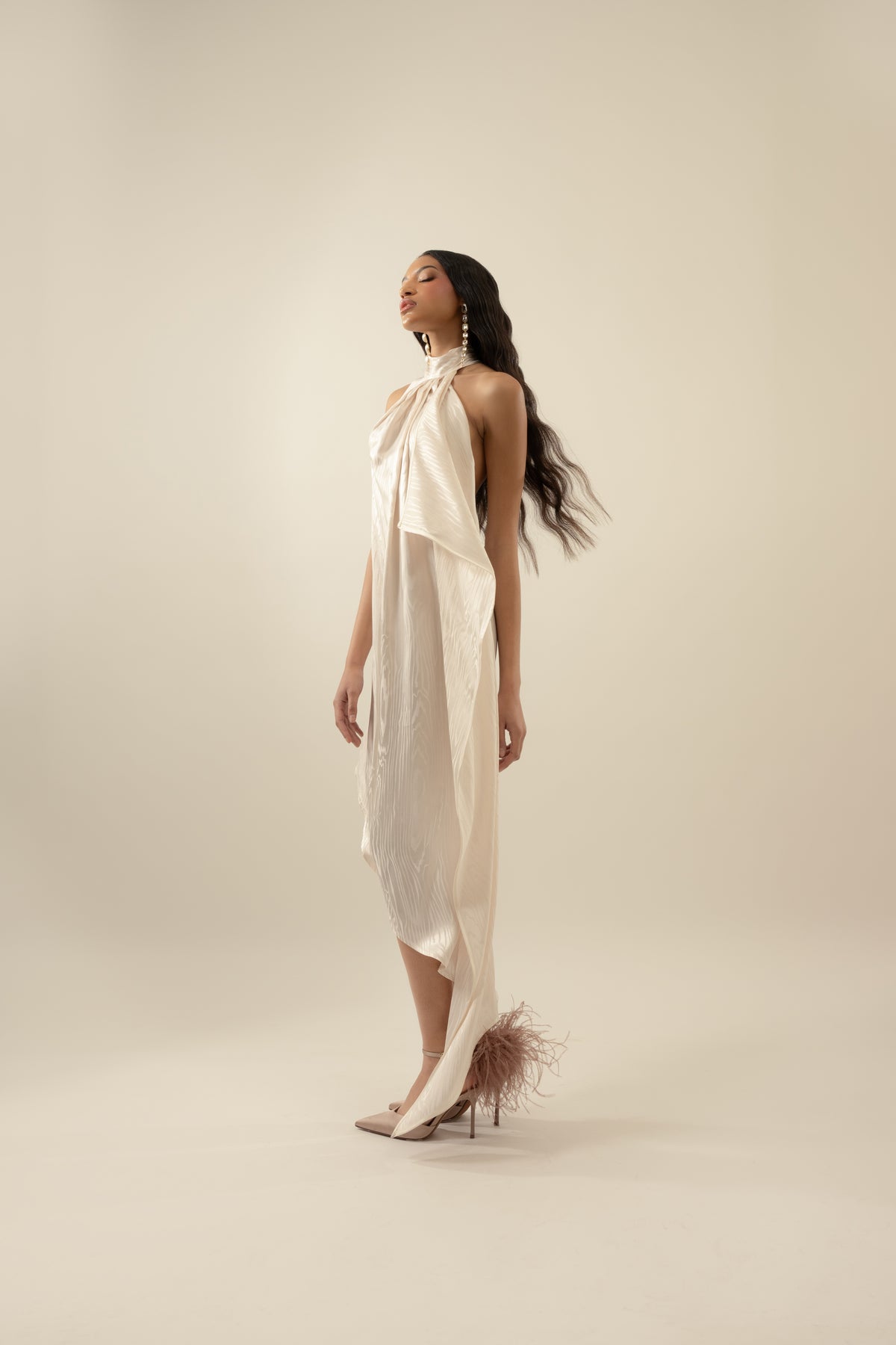 Jeniffer asymmetric dress in Viscose