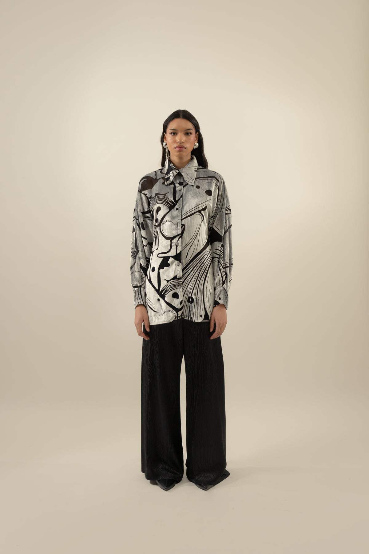 Moon Shirt in Velvet Burnout
