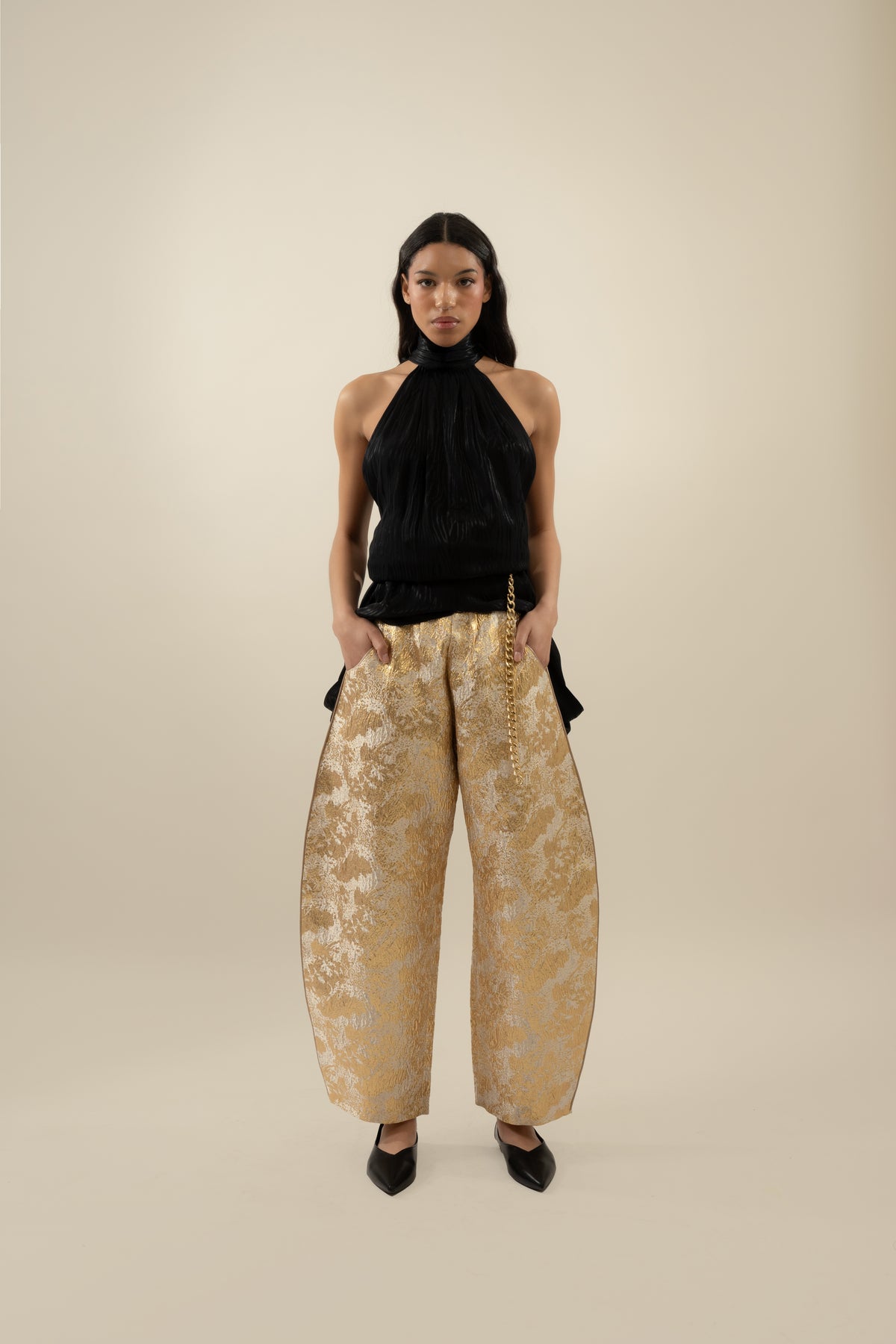 Moon Trousers in Brocade