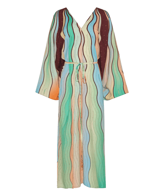 Ecuador kaftan in rayon/lurex