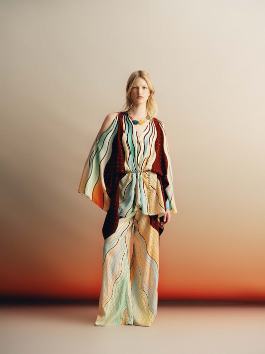 Elli trousers in rayon/lurex