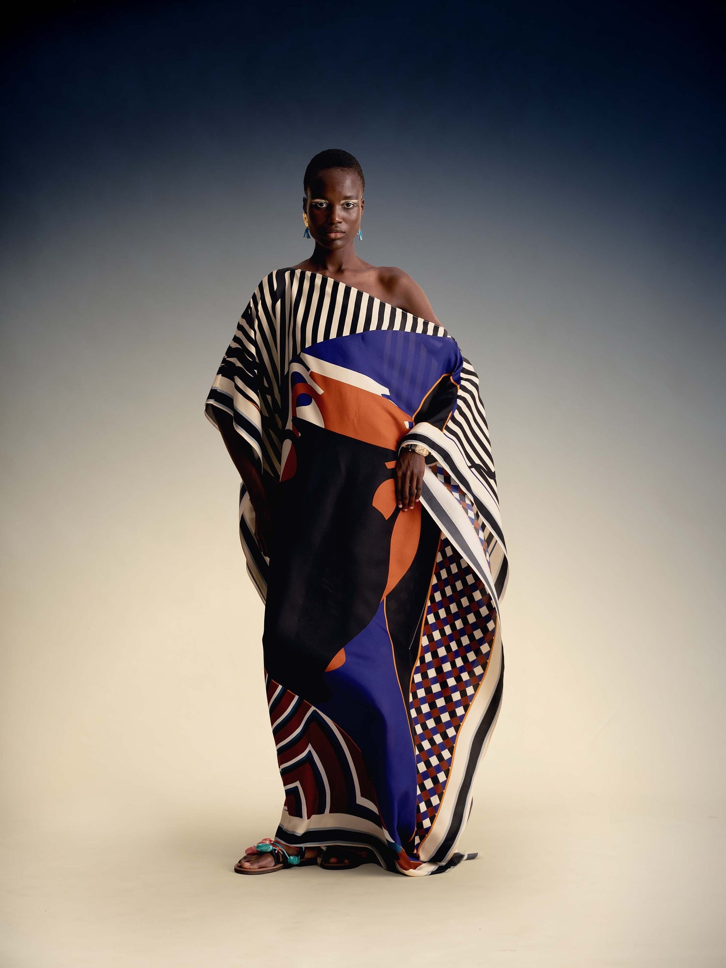 Efterpe Kaftan in Silk/Viscose