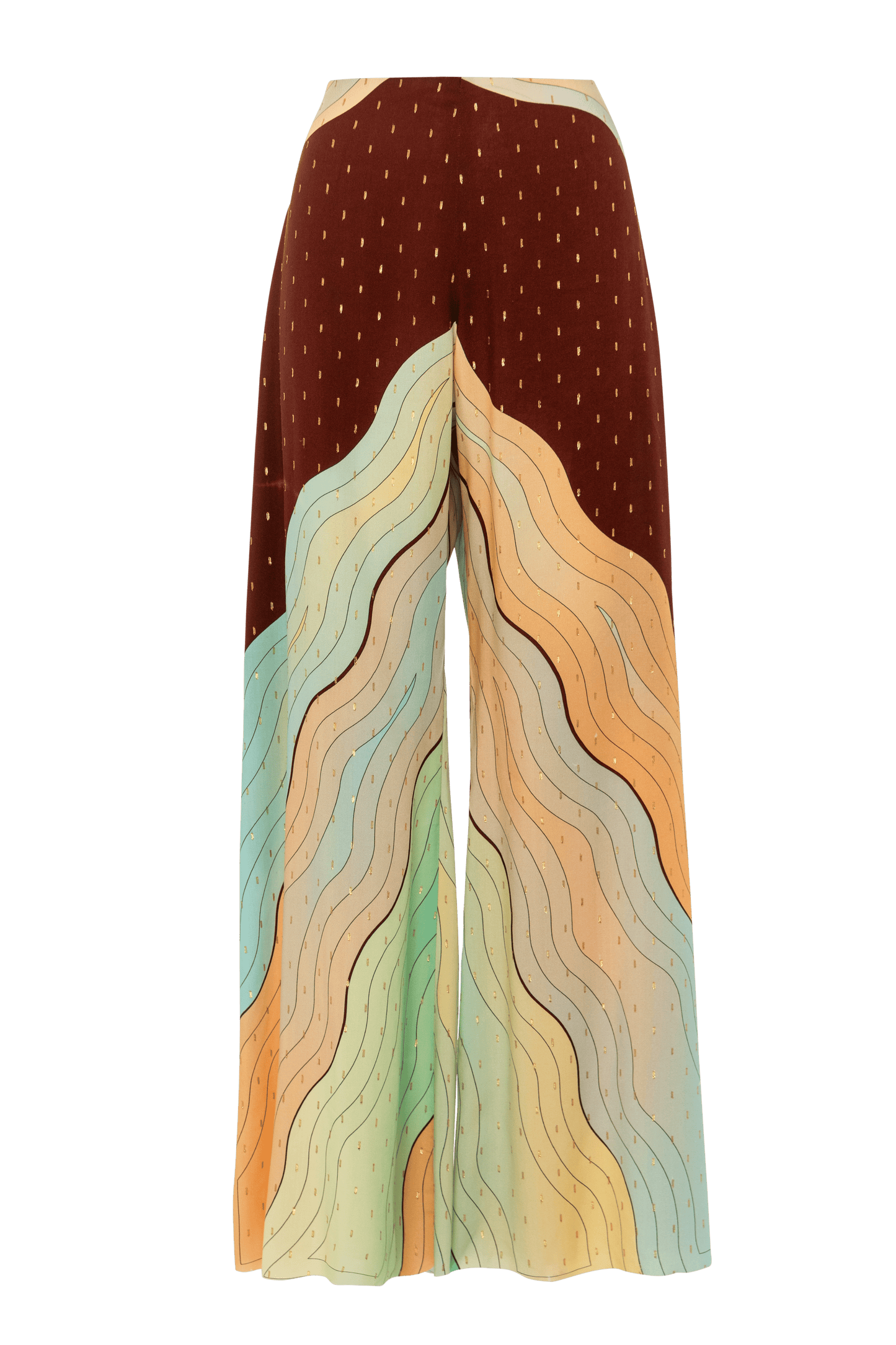 Elli trousers in rayon/lurex