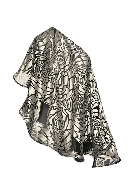 Gorgon adjustable shawl in Silk Burn out