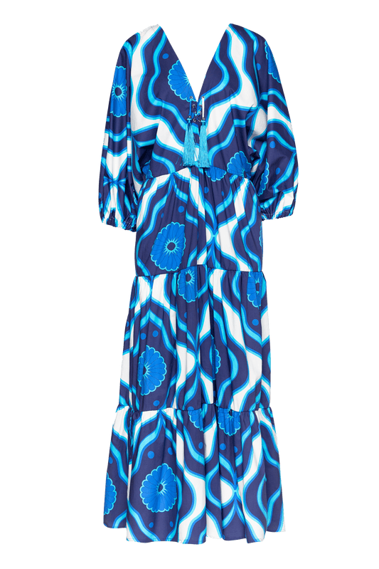 Irene tiered dress in cotton