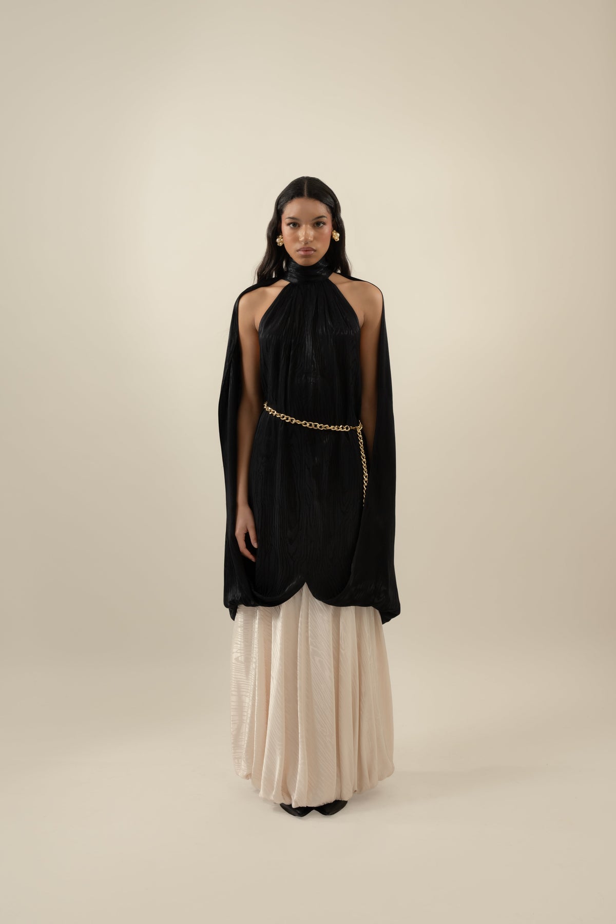 Jeniffer Caped Dress in  Viscose