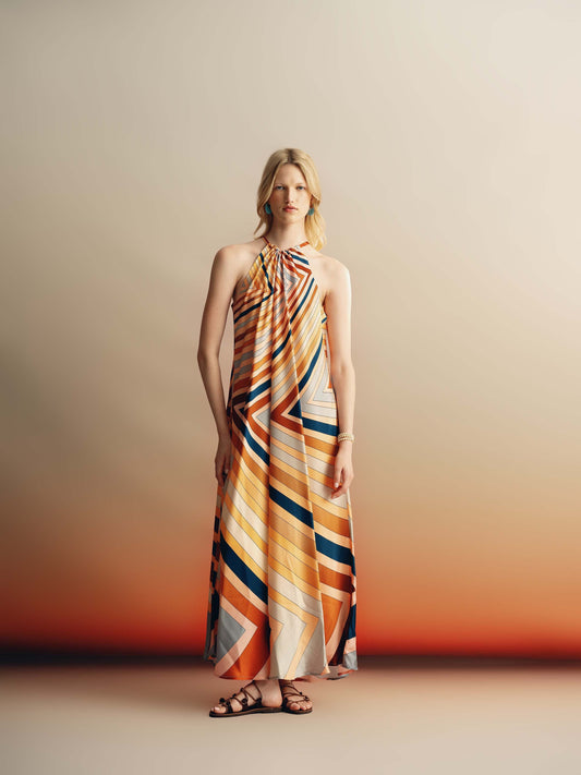 Julia Bias Cut Dress in Viscose