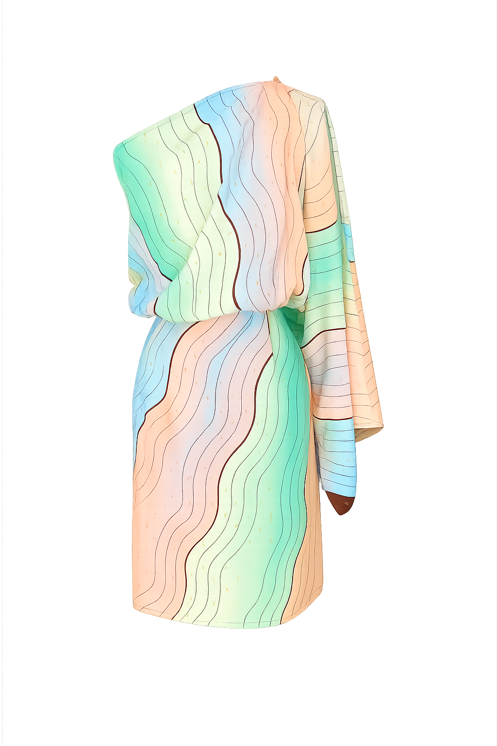 Kallas Column Mini Dress in Lurex