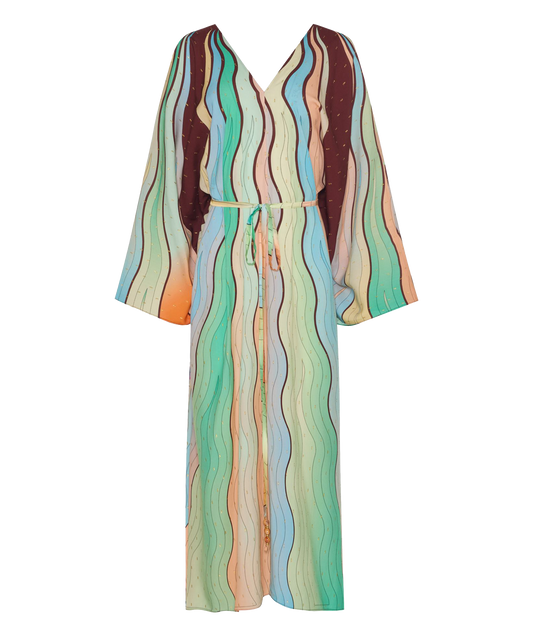 Ecuador kaftan in rayon/lurex