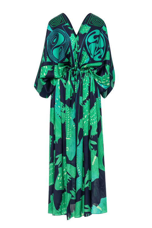 Patroness kaftan in silk