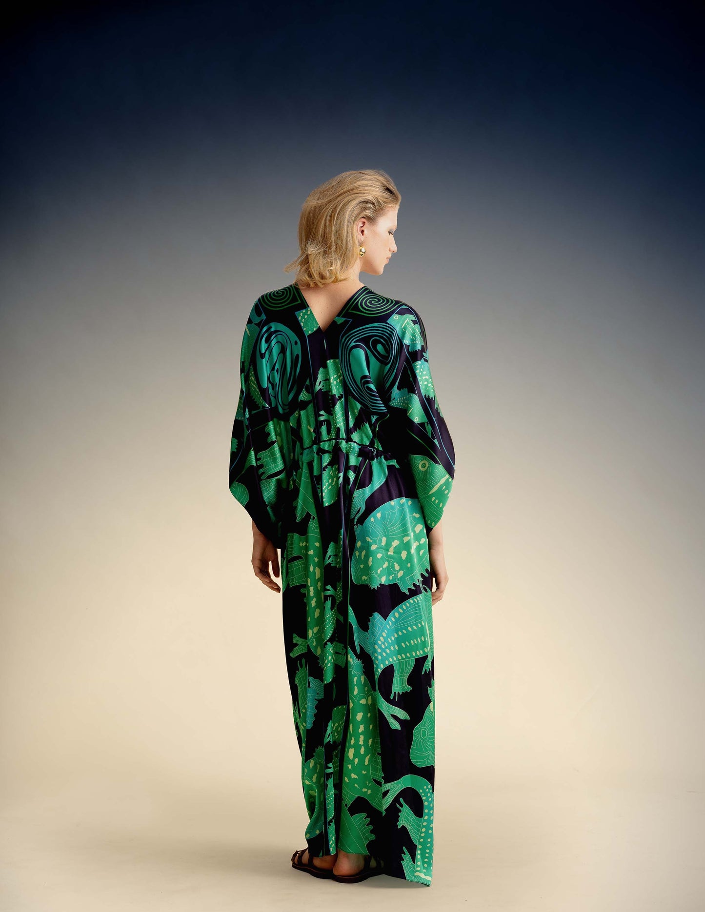 Patroness kaftan in silk