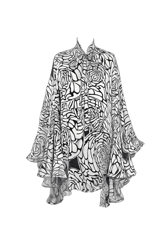 Sophia tunic dress/blouse in silk Devore