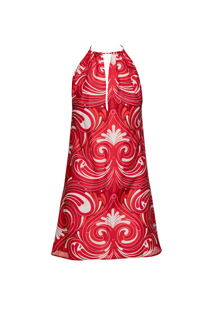 Elena mini open back halter dress