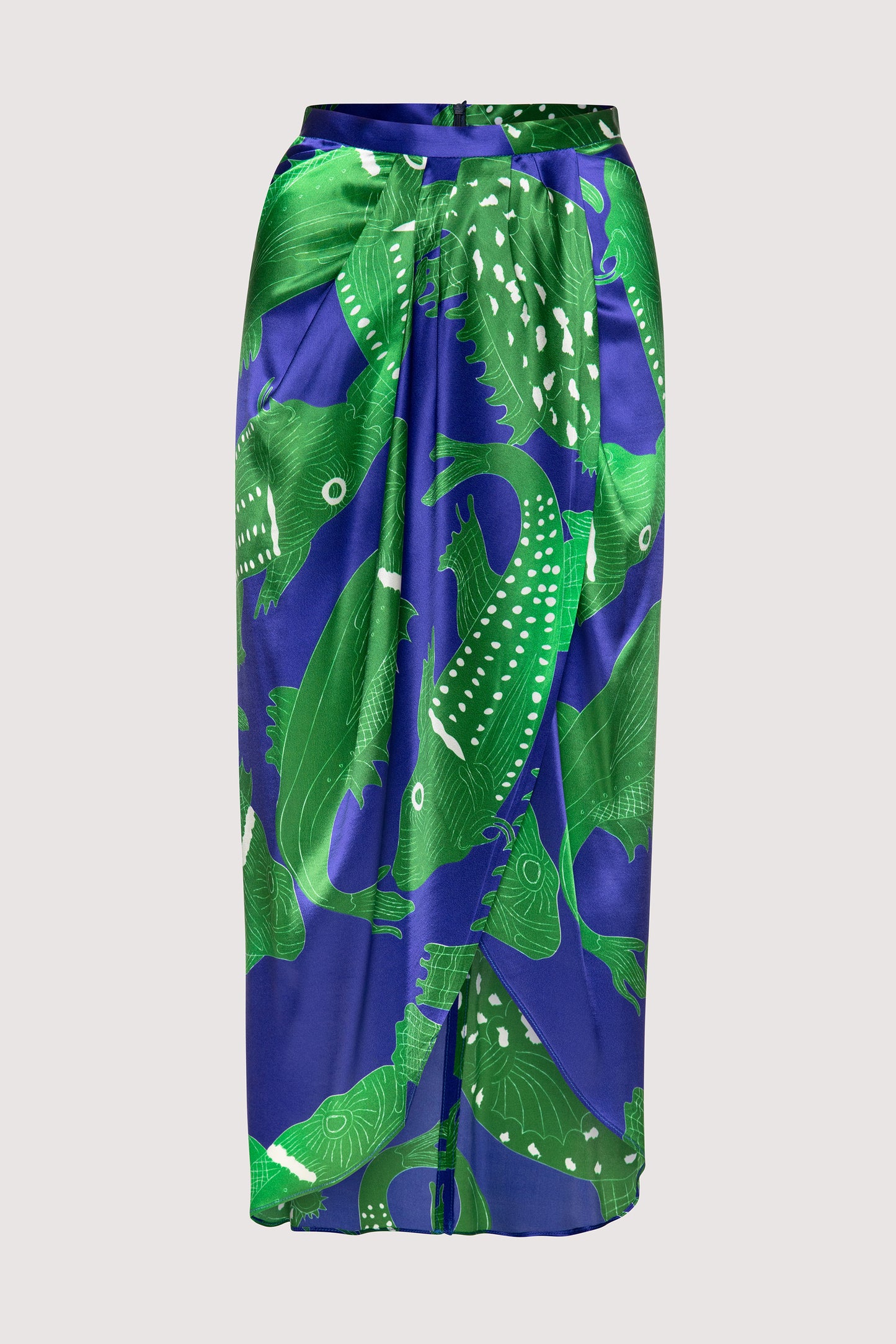 Elsa draped skirt in silk