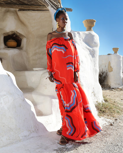 Clementine dress in silk/viscose