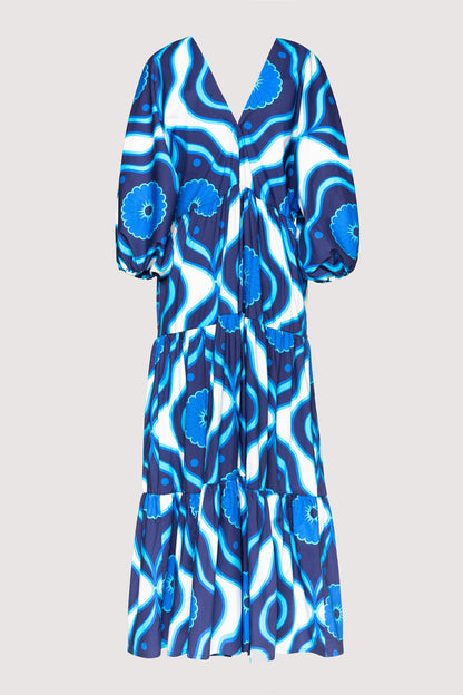 Irene tiered dress in cotton
